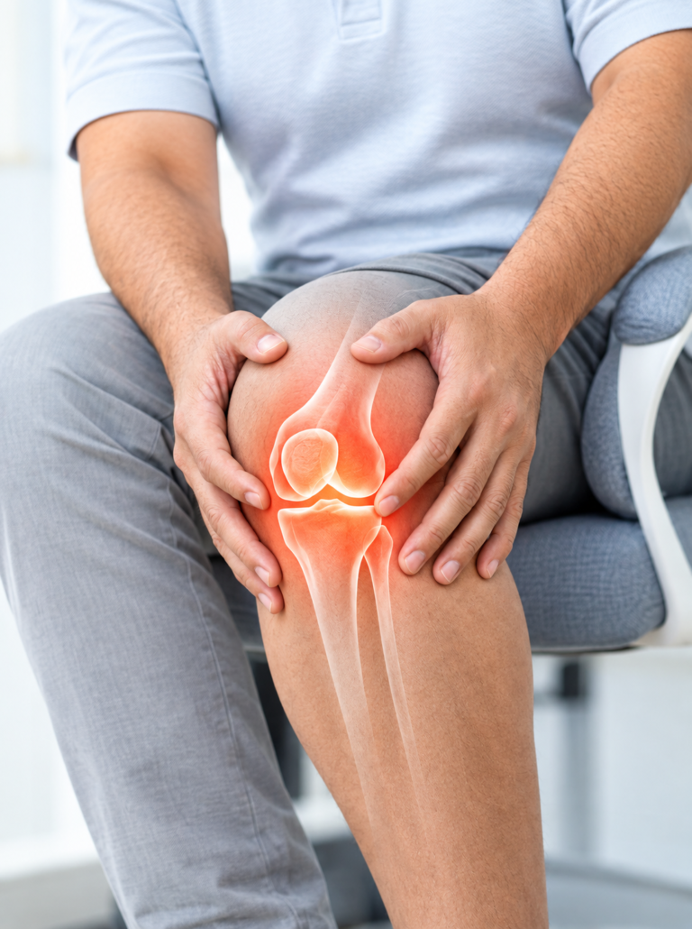 Man-Holding-Inflamed-Knee-with-Anatomical-Overlay